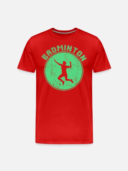 Badminton - Men's Premium Organic T-Shirt - red