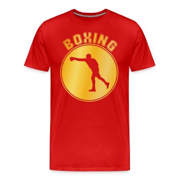 Boxe - T-shirt bio Premium Homme - rouge - Devant - Damien (186cm)