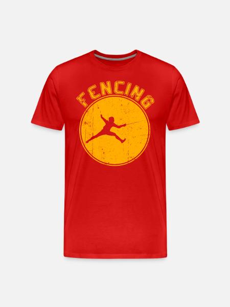 Fechten - Männer Premium Bio T-Shirt - Rot