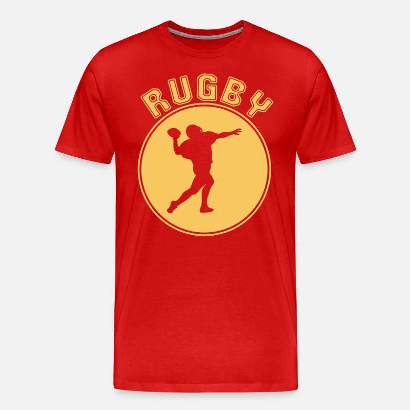 Rugby - Men's Premium Organic T-Shirt - red
