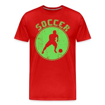 Football - T-shirt bio Premium Homme - rouge - Devant - Damien (186cm)