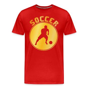 Football - T-shirt bio Premium Homme - rouge - Devant - Damien (186cm)