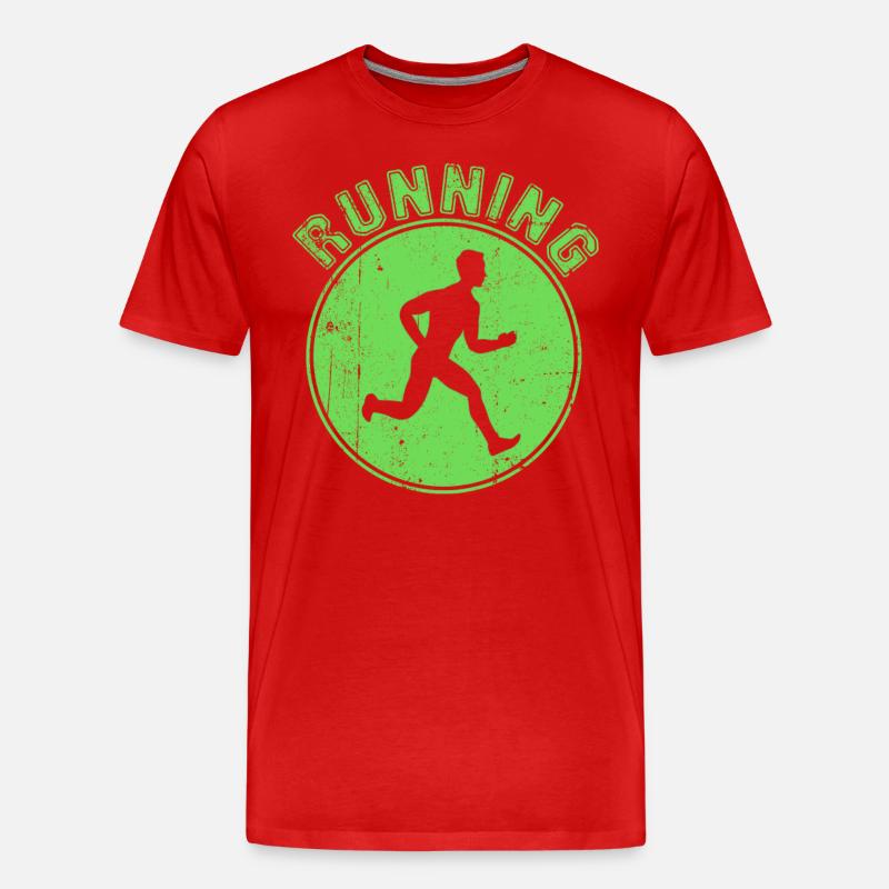 Joggen - Männer Premium Bio T-Shirt - Rot