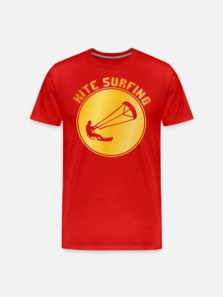 Kite surfing - Men's Premium Organic T-Shirt - red