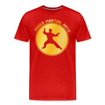 Arts martiaux - T-shirt bio Premium Homme - rouge - Devant - Damien (186cm)