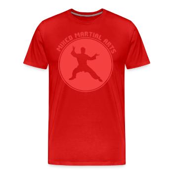 Arts martiaux - T-shirt bio Premium Homme - rouge - Devant - Damien (186cm)