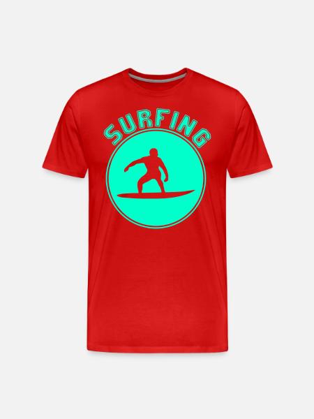 Surf - T-shirt bio Premium Homme - rouge