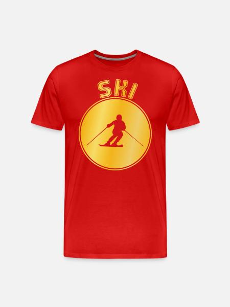 Ski - T-shirt bio Premium Homme - rouge
