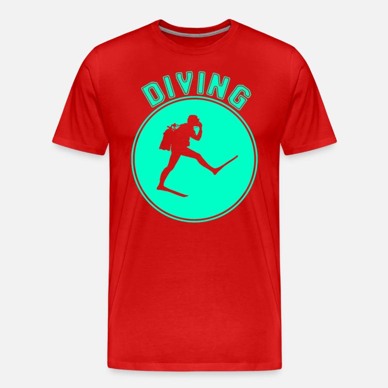 Tauchen - Männer Premium Bio T-Shirt - Rot