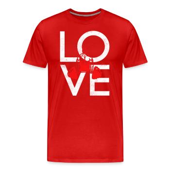 bodybuilding - Männer Premium Bio T-Shirt - Rot - Vorne - Damien (186cm)