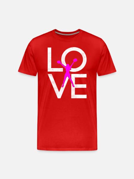 cheerleading - Männer Premium Bio T-Shirt - Rot