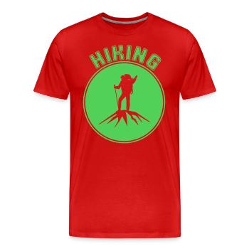 Alpinisme - T-shirt bio Premium Homme - rouge - Devant - Damien (186cm)