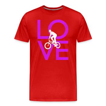 BMX - Männer Premium Bio T-Shirt - Rot - Vorne - Damien (186cm)