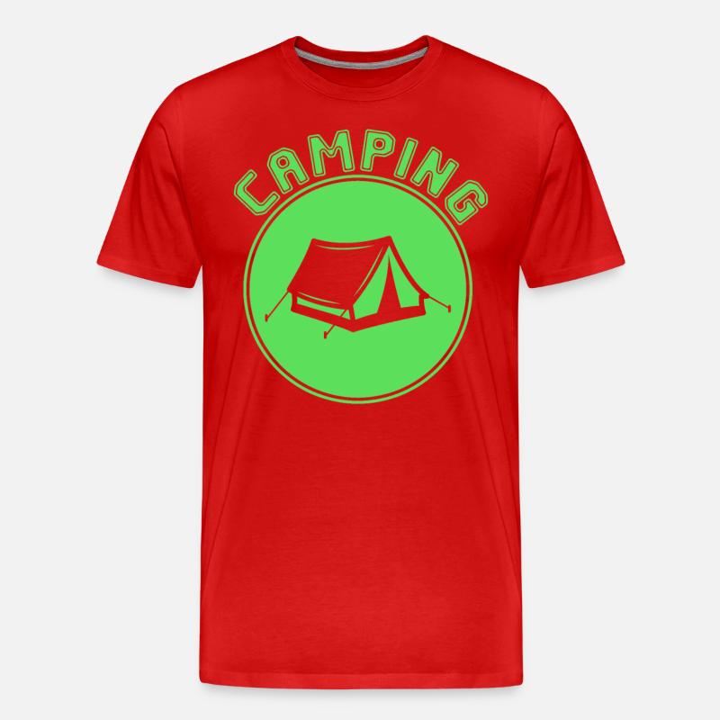 Camping - Männer Premium Bio T-Shirt - Rot