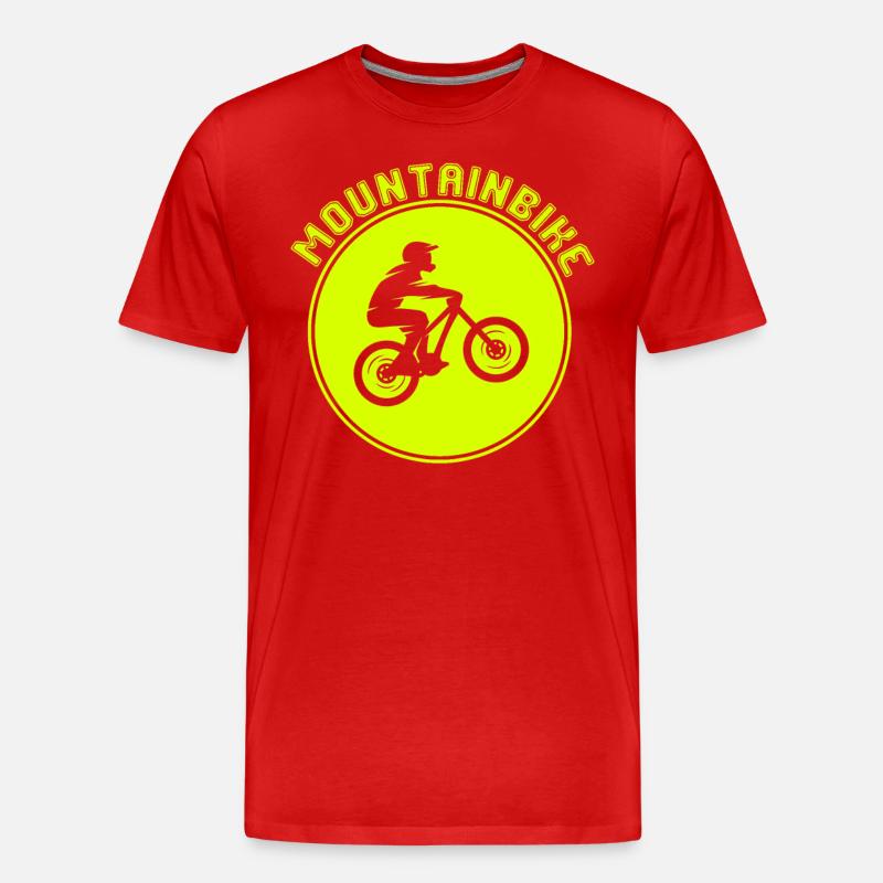 Mountainbiking - Männer Premium Bio T-Shirt - Rot