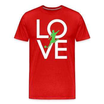 Football - T-shirt bio Premium Homme - rouge - Devant - Damien (186cm)