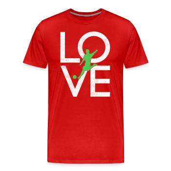 Football - T-shirt bio Premium Homme - rouge - Devant - Damien (186cm)