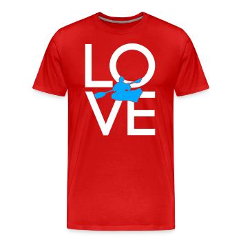 Canoe - Men's Premium Organic T-Shirt - red - Front - Damien (186cm)