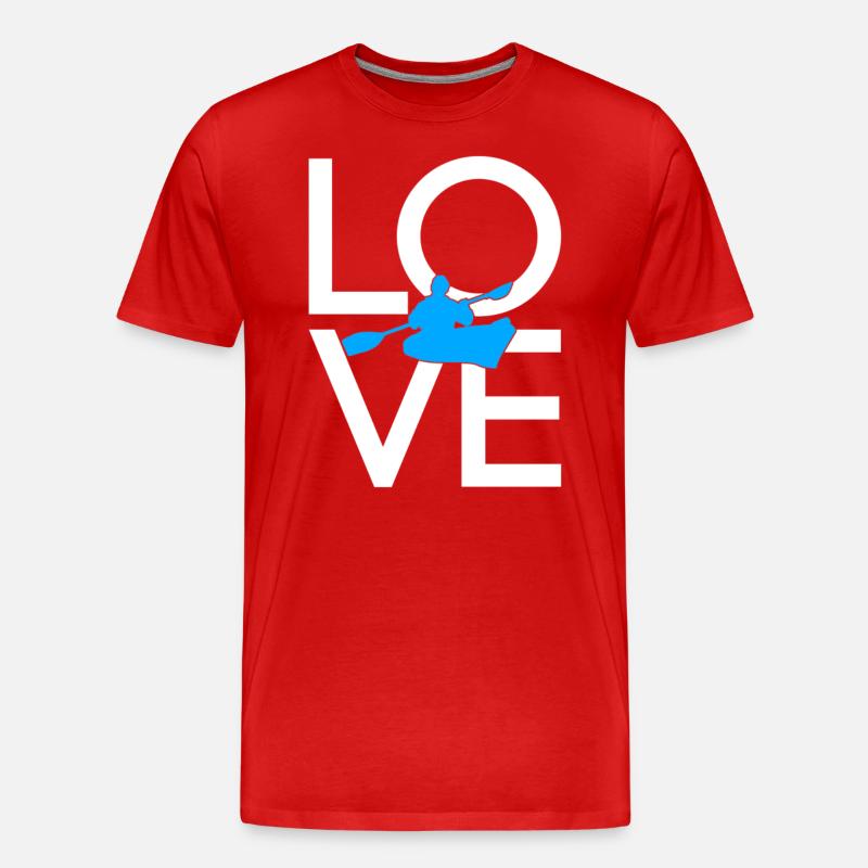 Kanu - Männer Premium Bio T-Shirt - Rot