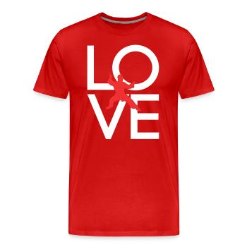 Martial arts - Men's Premium Organic T-Shirt - red - Front - Damien (186cm)