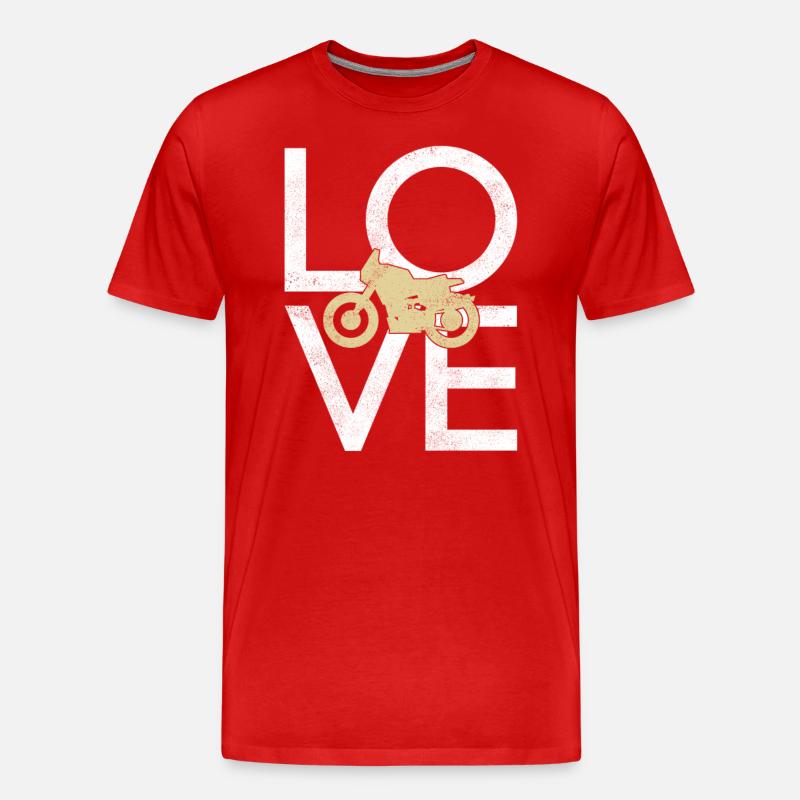 Motorrad - Männer Premium Bio T-Shirt - Rot