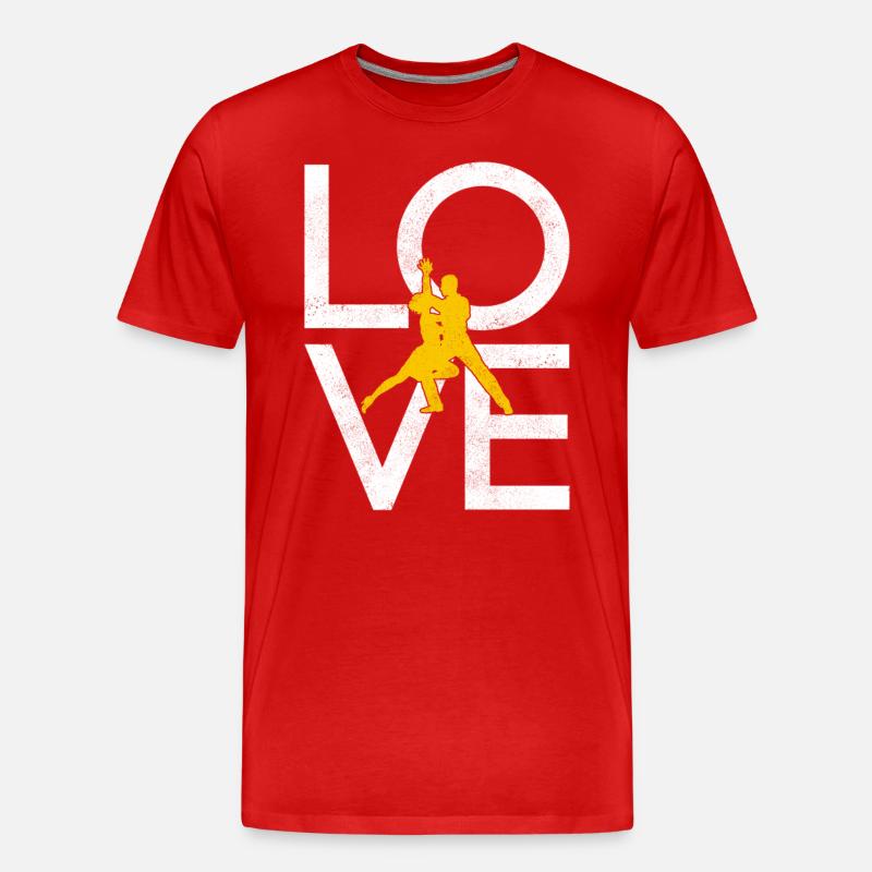 Tanzen - Männer Premium Bio T-Shirt - Rot