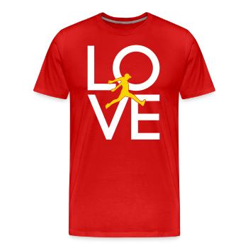 Parkour - Men's Premium Organic T-Shirt - red - Front - Damien (186cm)