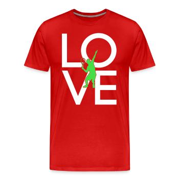 Tennis - Männer Premium Bio T-Shirt - Rot - Vorne - Damien (186cm)
