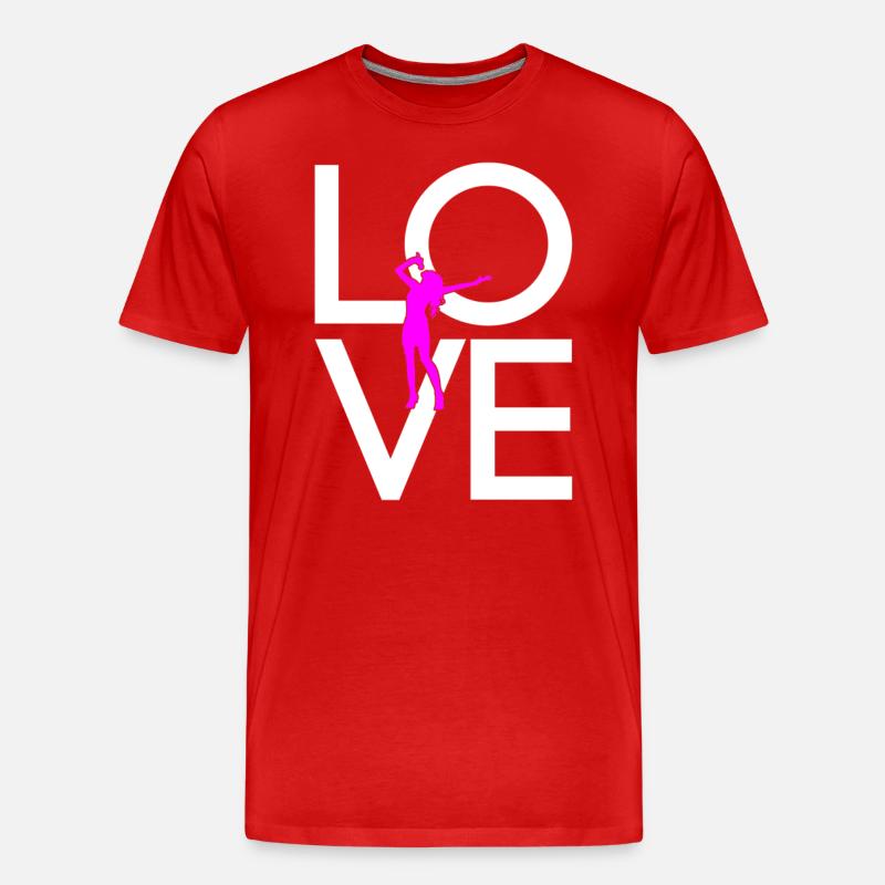 Singen - Männer Premium Bio T-Shirt - Rot