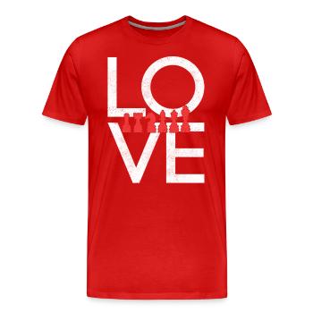 Schach - Männer Premium Bio T-Shirt - Rot - Vorne - Damien (186cm)
