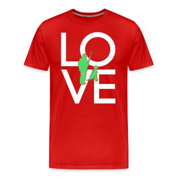 Hunt - Men's Premium Organic T-Shirt - red - Front - Damien (186cm)