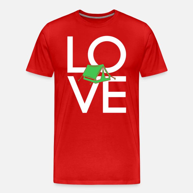 Camping - Männer Premium Bio T-Shirt - Rot