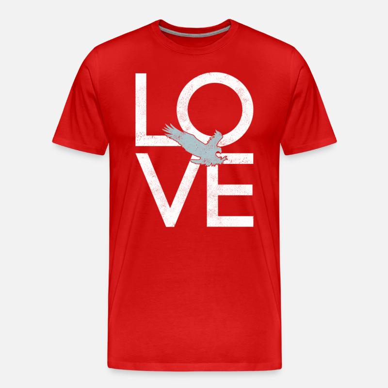 Adler - Männer Premium Bio T-Shirt - Rot
