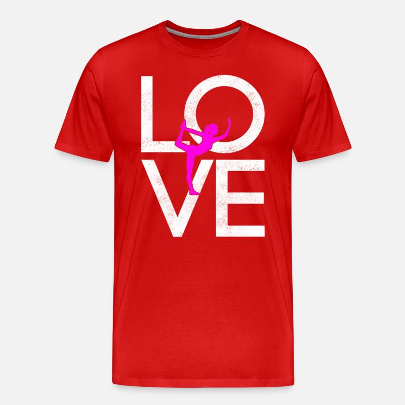 Yoga - Männer Premium Bio T-Shirt - Rot