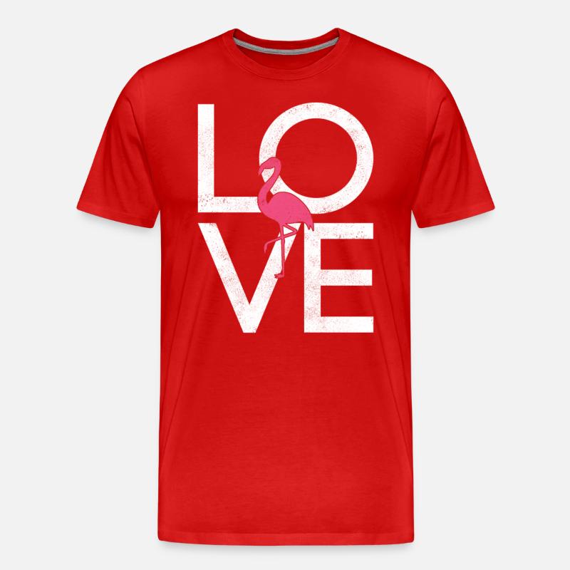 Flamingo - Männer Premium Bio T-Shirt - Rot