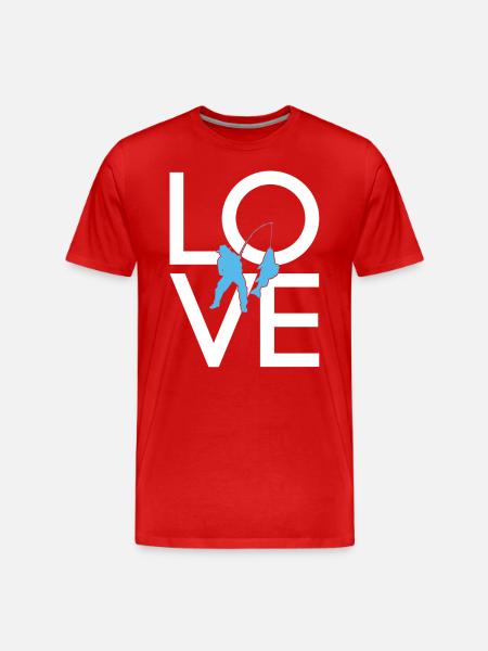 Angling - Men's Premium Organic T-Shirt - red