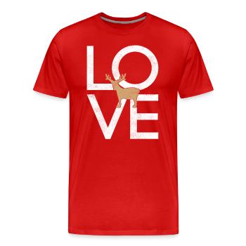 Élan - T-shirt bio Premium Homme - rouge - Devant - Damien (186cm)