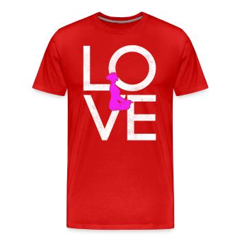 Yoga - T-shirt bio Premium Homme - rouge - Devant - Damien (186cm)