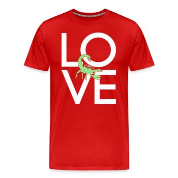 Scorpion - T-shirt bio Premium Homme - rouge - Devant - Damien (186cm)