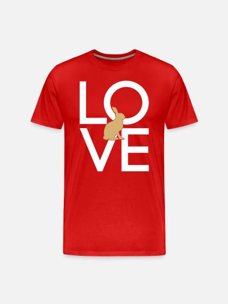 Hare - Men's Premium Organic T-Shirt - red