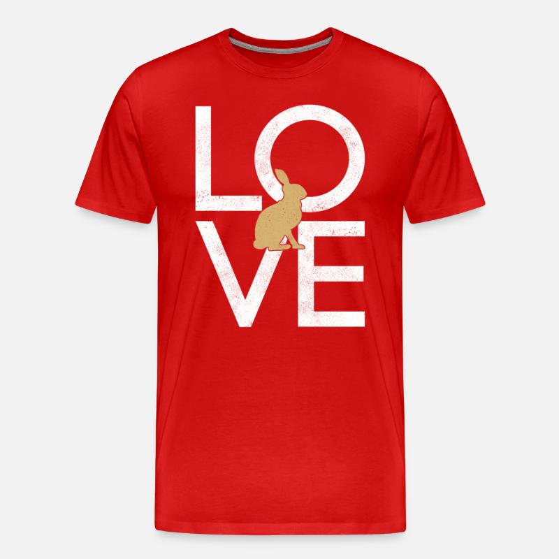 Hase - Männer Premium Bio T-Shirt - Rot