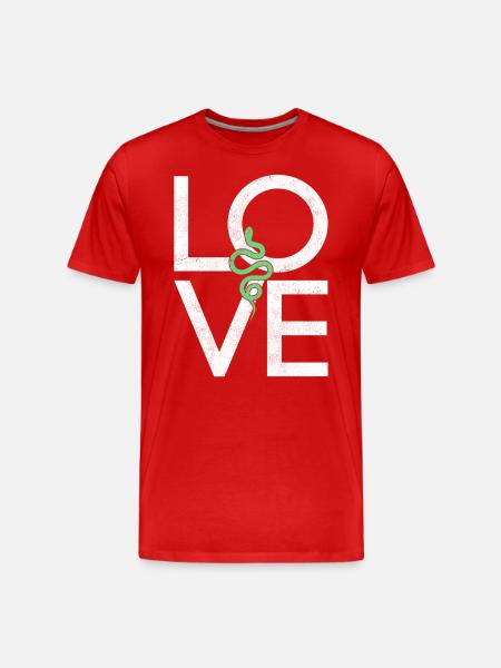 Snake - Men's Premium Organic T-Shirt - red