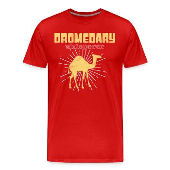 Dromedary Whisperer - Men's Premium Organic T-Shirt - red - Front - Damien (186cm)