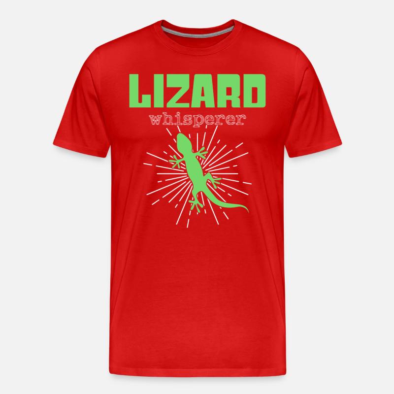 Eidechsen Flüsterer - Männer Premium Bio T-Shirt - Rot