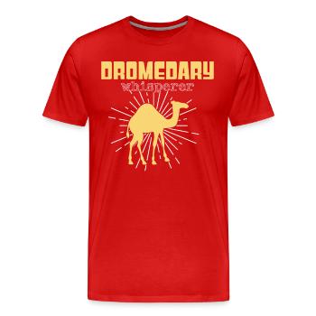 Dromedary Whisperer - Men's Premium Organic T-Shirt - red - Front - Damien (186cm)