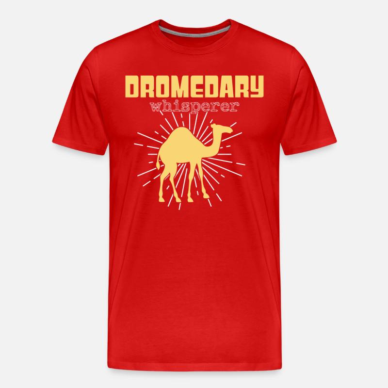 Dromedar Flüsterer - Männer Premium Bio T-Shirt - Rot