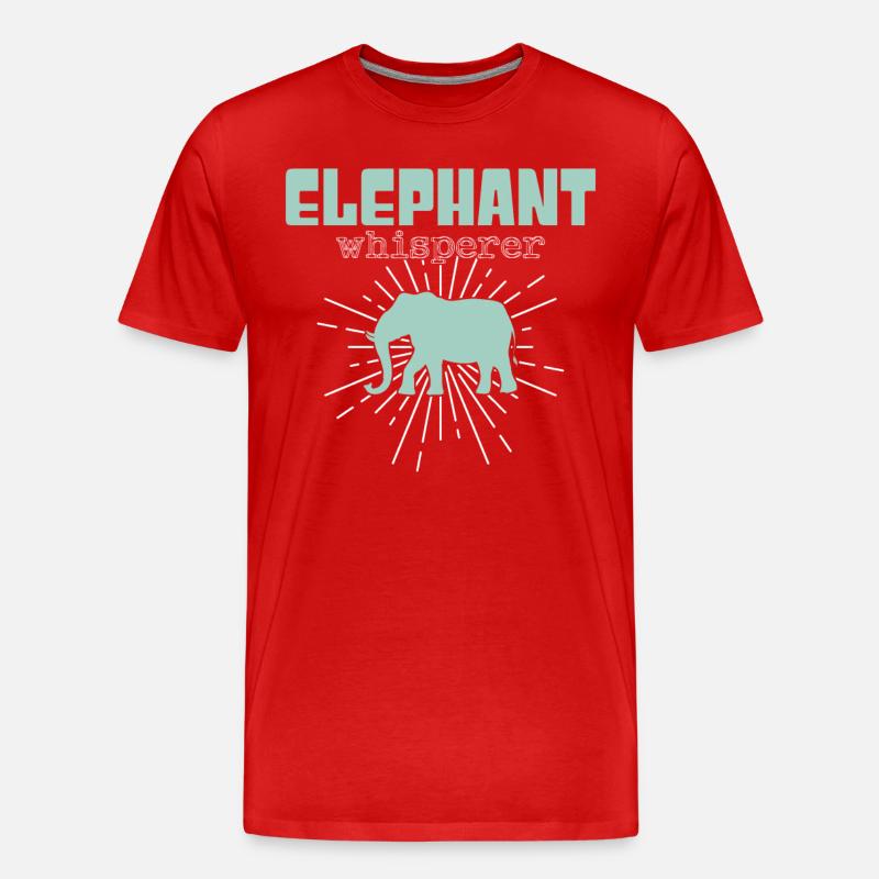 elephant whisperer - Männer Premium Bio T-Shirt - Rot