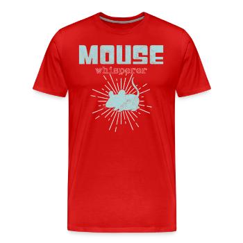 Maus Flüsterer - Männer Premium Bio T-Shirt - Rot - Vorne - Damien (186cm)
