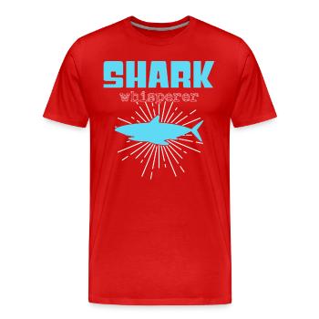 Chuchoteur de requin - T-shirt bio Premium Homme - rouge - Devant - Damien (186cm)