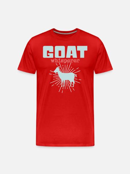 Goat Whisperer - Men's Premium Organic T-Shirt - red